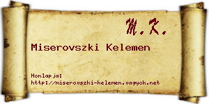 Miserovszki Kelemen névjegykártya